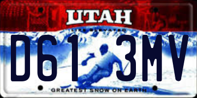 UT license plate D613MV
