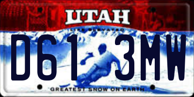 UT license plate D613MW