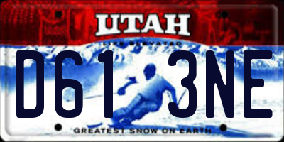 UT license plate D613NE