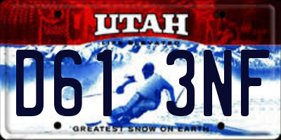 UT license plate D613NF