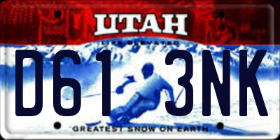 UT license plate D613NK