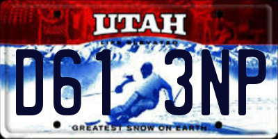 UT license plate D613NP