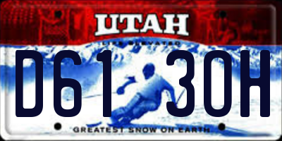 UT license plate D613OH