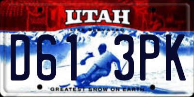 UT license plate D613PK
