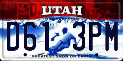 UT license plate D613PM