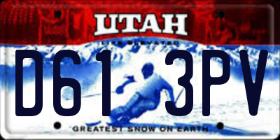 UT license plate D613PV