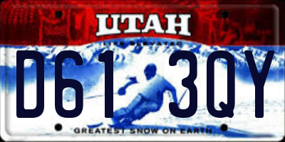 UT license plate D613QY