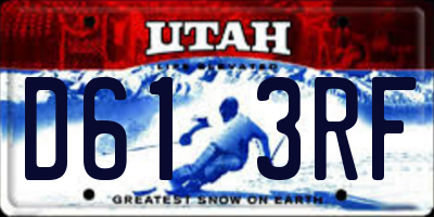UT license plate D613RF