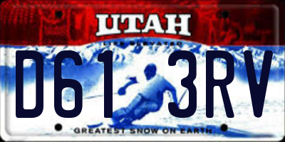 UT license plate D613RV