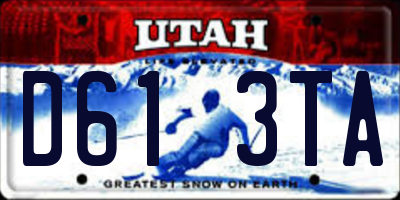 UT license plate D613TA