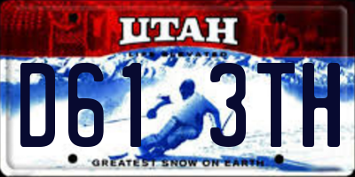 UT license plate D613TH