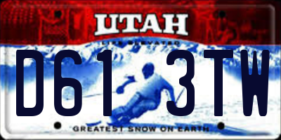 UT license plate D613TW