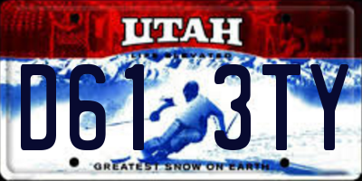 UT license plate D613TY