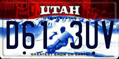 UT license plate D613UV