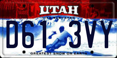 UT license plate D613VY