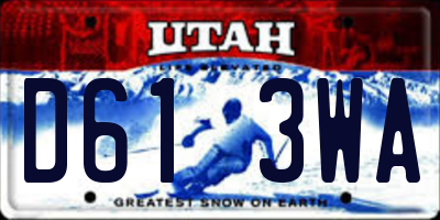 UT license plate D613WA