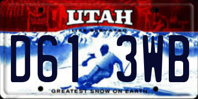 UT license plate D613WB