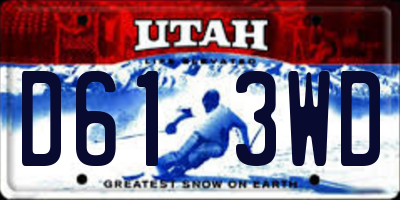 UT license plate D613WD