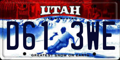UT license plate D613WE