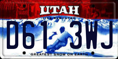 UT license plate D613WJ
