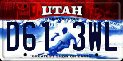 UT license plate D613WL