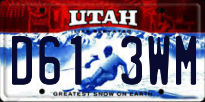UT license plate D613WM