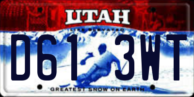 UT license plate D613WT