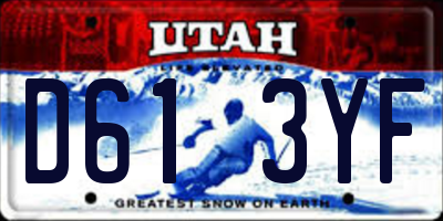 UT license plate D613YF