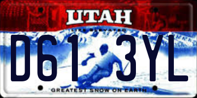 UT license plate D613YL