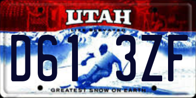 UT license plate D613ZF