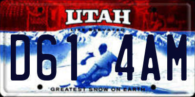 UT license plate D614AM