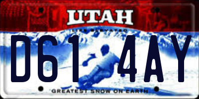 UT license plate D614AY