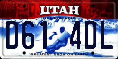 UT license plate D614DL