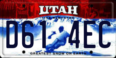 UT license plate D614EC