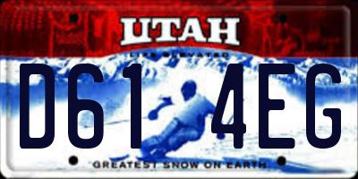 UT license plate D614EG