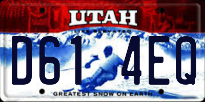 UT license plate D614EQ