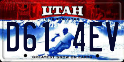 UT license plate D614EV