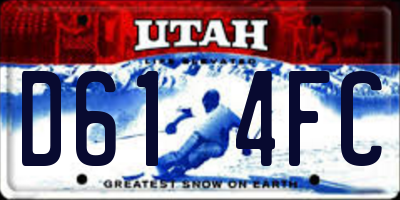 UT license plate D614FC