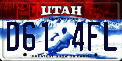 UT license plate D614FL