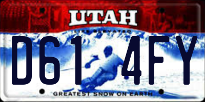 UT license plate D614FY