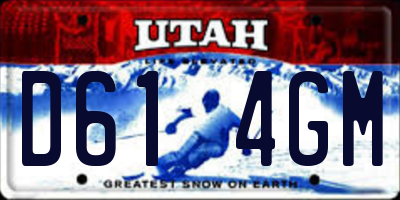 UT license plate D614GM