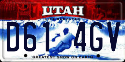 UT license plate D614GV