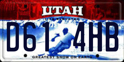 UT license plate D614HB