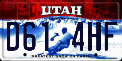 UT license plate D614HF