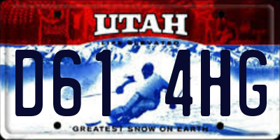 UT license plate D614HG