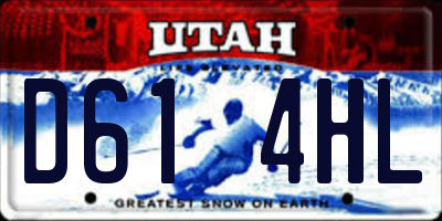 UT license plate D614HL