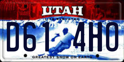 UT license plate D614HO