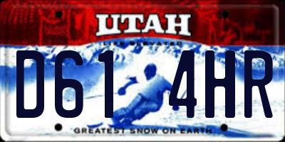 UT license plate D614HR