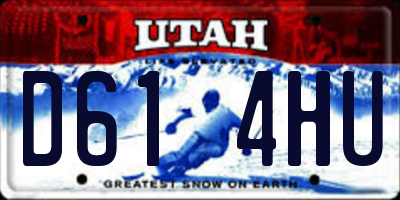 UT license plate D614HU