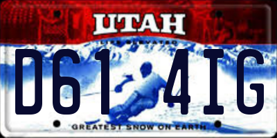 UT license plate D614IG